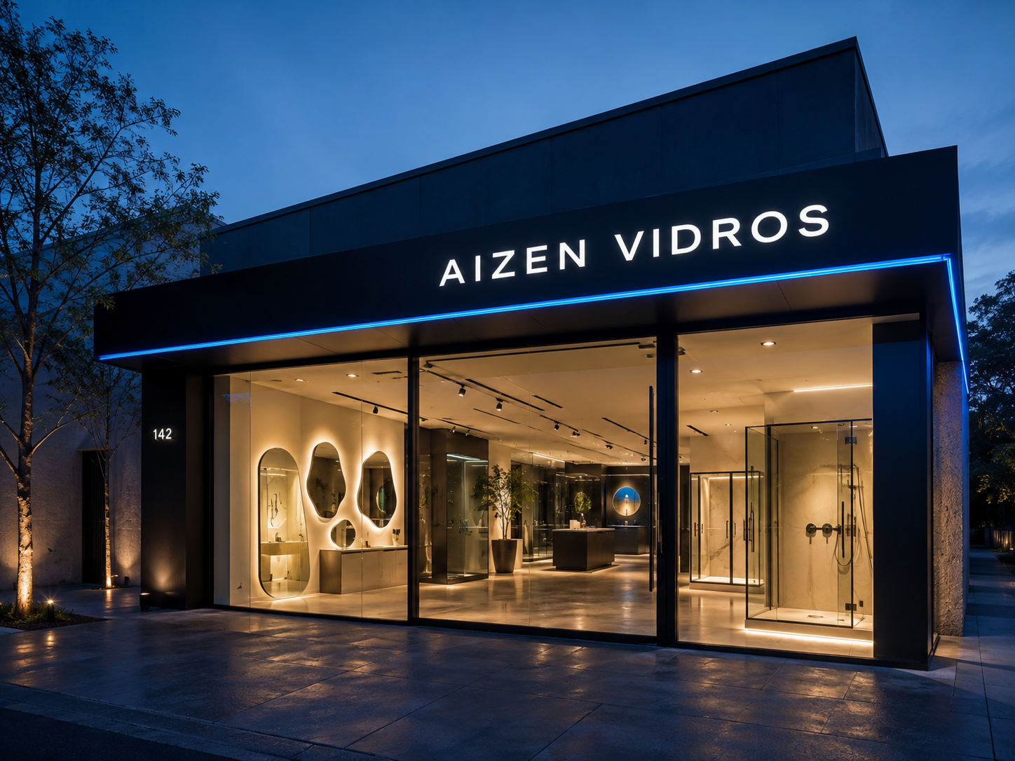 Fachada da loja Aizen Vidros